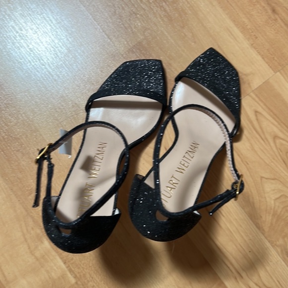 Stuart Weitzman Amelina 95 in Black Glitter - Picture 5 of 5